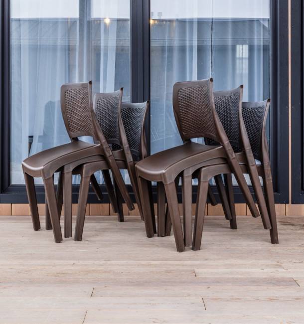 6 стульв JULY коричневые