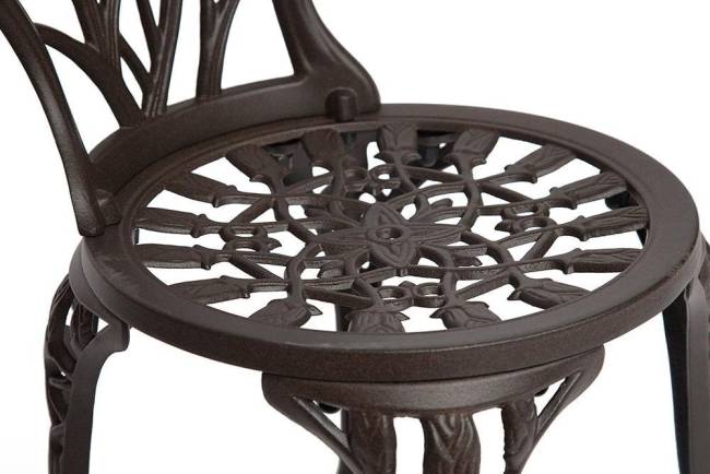 Комплект Secret de Maison Вальс Цветов/Waltz of Flowers (стол+2 стула) алюминиевый сплав, D60/H67, 47х41х86см, бронзовый бронза/bronze алюминиевый сплав