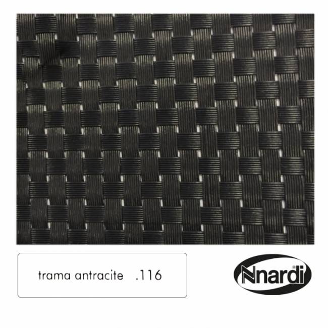 Шезлонг-лежак пластиковый Alfa антрацит 1700-1945х710х850 мм