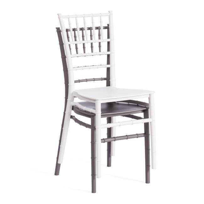 Стул Чавари/Chavari (мод.101) пластик, 40х49х88см, серый 09 (Комплект из 2 шт.) серый пластик