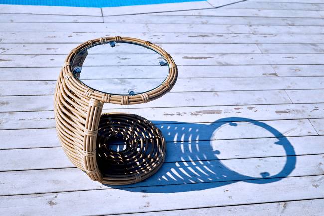 MOKKA МАЙОРКА / MAJORCA боковой столик, цвет соломенный