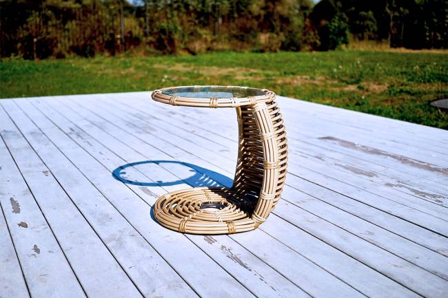 MOKKA МАЙОРКА / MAJORCA боковой столик, цвет соломенный