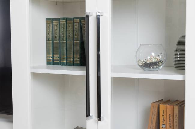 Комод с сервантом Валенсия цвет белый шагрень Комод с сервантом Валенсия цвет белый шагрень