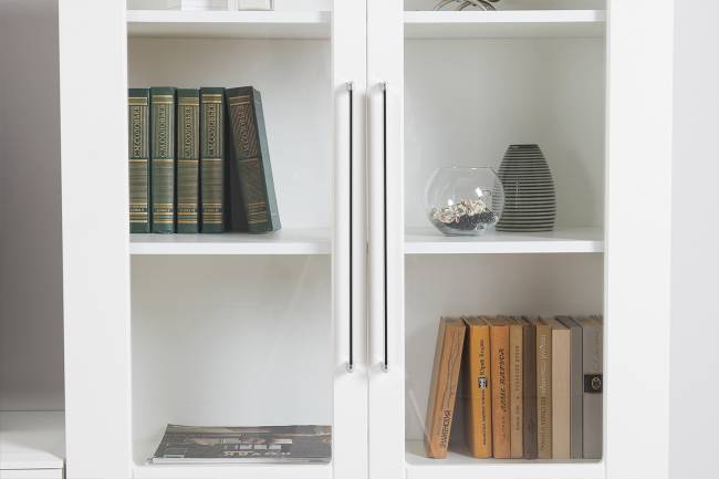 Комод с сервантом Валенсия цвет белый шагрень Комод с сервантом Валенсия цвет белый шагрень