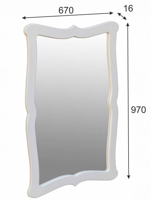 Зеркало навесное Берже 23 белый ясень 97 см х 67 см