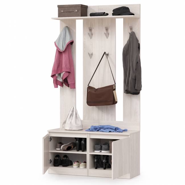 Тумбы с вешалками для верхней одежды Ника цвет ясень анкор светлый