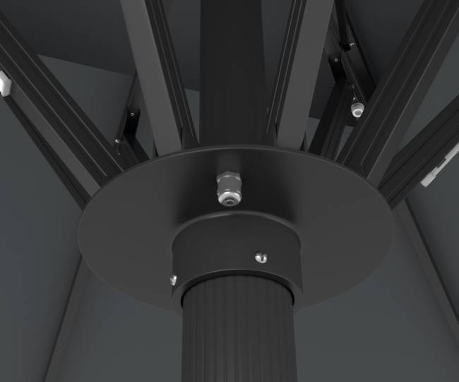 Зонт профессиональный 4х4 м Atlantic Solar антрацит, бежевый 4000х4000 мм