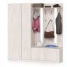 Шкаф для одежды и обувницы с вешалками для верхней одежды Ника цвет ясень анкор светлый