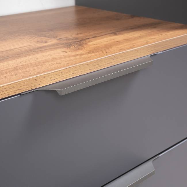 Большая прихожая Октава № 27 цвет серый графит/дуб крафт золотой