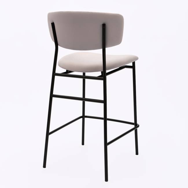 Дизайнерский полубарный стул Марко серый, черный металл Дизайнерский полубарный стул Марко серый, черный металл