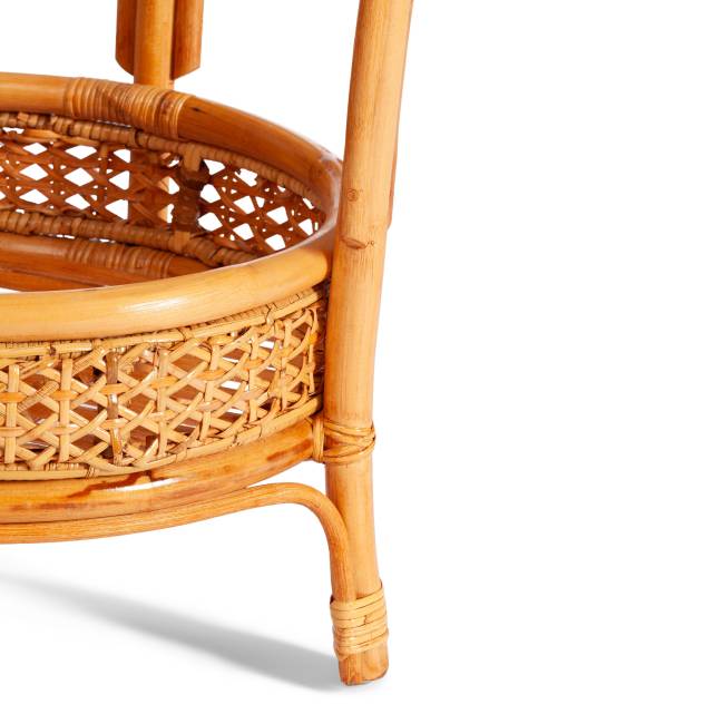 Комплект "PELANGI"  02/15 ( стол со стеклом + 4 кресла ) [с подушками] ротанг, кресло 65х65х77см, стол диаметр 64х61см, Honey (мед) Honey (мед) ротанг