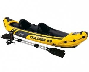 Надувная байдарка "Explorer K2" 312х91х51см, алюм.вёсла 218см, насос 68614, до 180кг