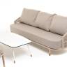 "Верона" лаунж-зона 5-местная плетеная из роупа (веревки), каркас алюминиевый белый, роуп бежевый