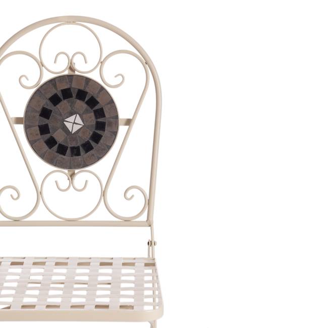 Стул Secret de Maison VICENZA (mod. PL08-7451RV) металл, 36*35*91 см, белый/плитка "калейдоскоп" (Комплект из 2 шт.) белый металл