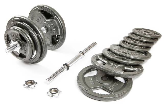 Набор гантелей с железной ручкой "HAMMERTONE", AS 2x21,5 кг