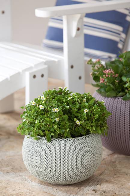 Кашпо Cozies S  подвесное серый