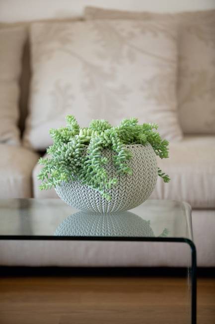 Кашпо Cozies S  подвесное серый