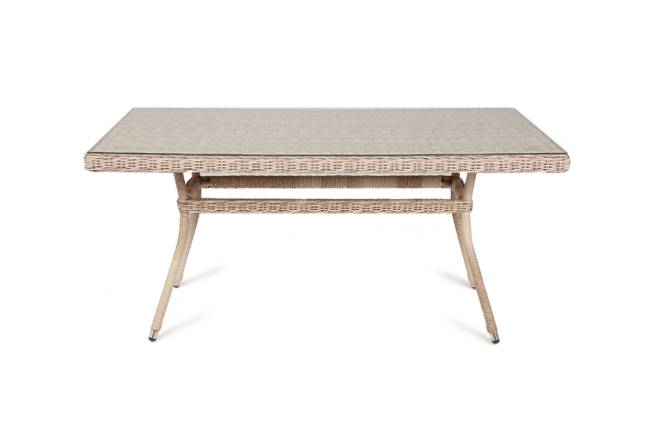 "Латте" плетеный стол из искусственного ротанга 160х90см, цвет бежевый