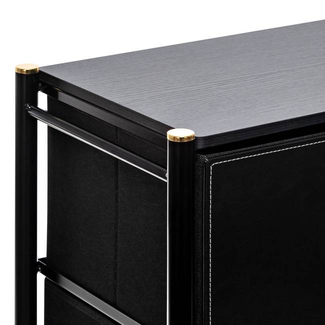 Комод Leset Хайди 3 ящика Чёрный Чёрный Комод Leset Хайди 3 ящика Чёрный Чёрный