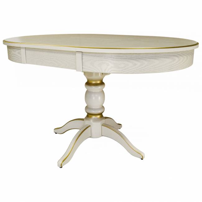 Стол обеденный Фидея 4 раздвижной слоновая кость/золото 90/130*90 Стол обеденный Фидея 4 раздвижной слоновая кость/золото 90/130*90