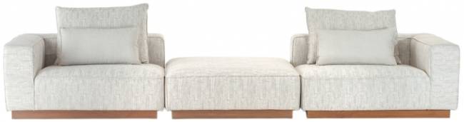 Диван модульный с подушками Don тик, бежевый 3700х1100х620 мм Диван модульный с подушками Don тик, бежевый 3700х1100х620 мм