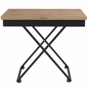 Стол универсальный трансформируемый АНДРЭ Loft ЛДСП дуб вотан/чёрный