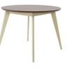 Стол обеденный круглый Сканди К90, слоновая кость/орех Стол обеденный круглый Сканди К90, слоновая кость/орех