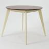 Стол обеденный круглый Сканди К90, слоновая кость/орех Стол обеденный круглый Сканди К90, слоновая кость/орех