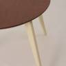 Стол обеденный круглый Сканди К90, слоновая кость/орех Стол обеденный круглый Сканди К90, слоновая кость/орех