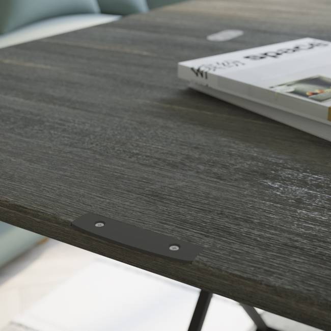 Стол универсальный трансформируемый АНДРЭ Loft ЛДСП интра/чёрный Стол универсальный трансформируемый АНДРЭ Loft ЛДСП интра/чёрный