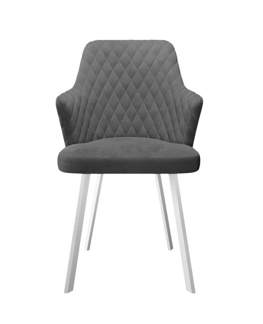 Стул DikLine 345 C56 серый, ножки белые