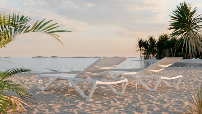 Шезлонг-лежак металлический Wave Paint белый 1910х715х300 мм Шезлонг-лежак металлический Wave Paint белый 1910х715х300 мм