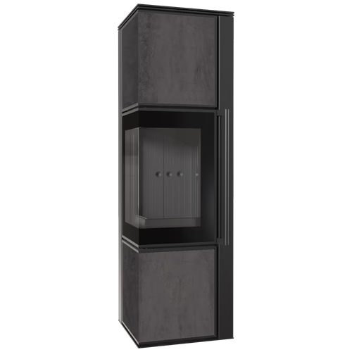 Печь Kratki PRO TORA/M NATURALI PIETRA DI SAVOIA ANTRANCITE BOCCIARDATA