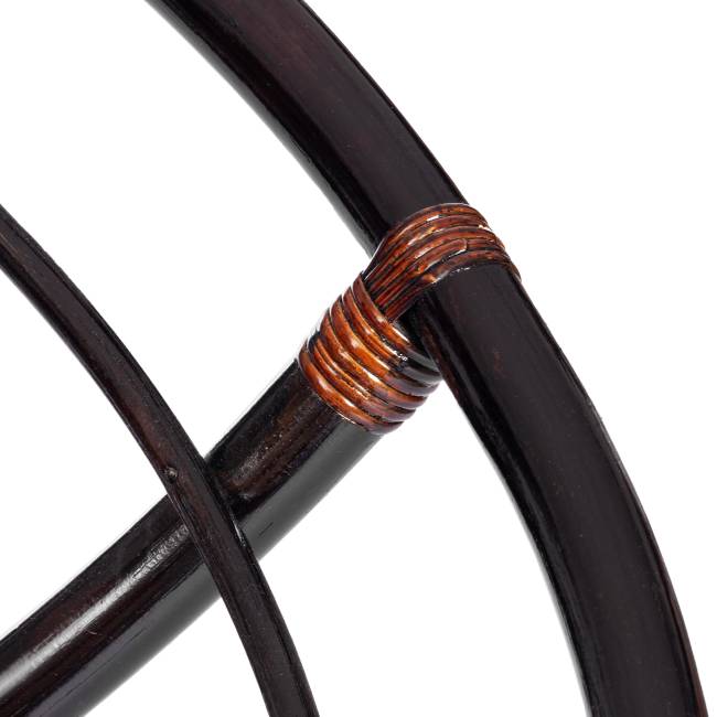 Диван Мамасан/Mamasan (23/02 W) /с подушкой/ 169х102х80см, античный черно-коричневый, матрац 182х119см, ткань серо-бежевая 3м 16/2 Antique brown