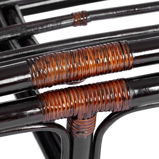 Диван Мамасан/Mamasan (23/02 W) /с подушкой/ 169х102х80см, античный черно-коричневый, матрац 182х119см, ткань серо-бежевая 3м 16/2 Antique brown