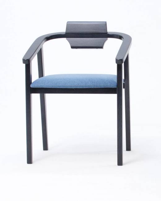 Стул-кресло Челси ПМ чёрный/синий