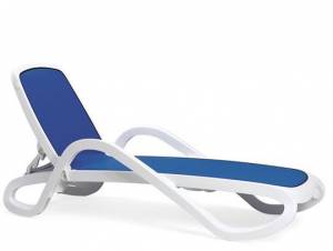 Лежак пластиковый ALFA Blu белый