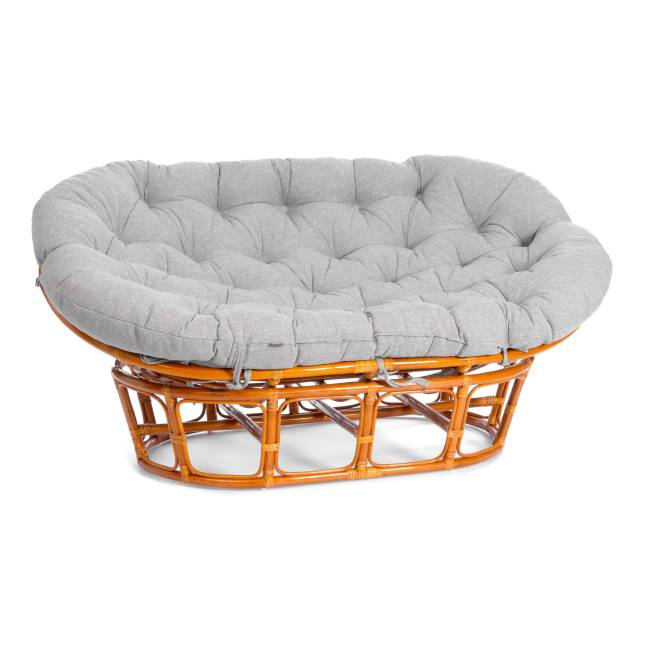 Диван Мамасан/Mamasan (23/02 W) /с подушкой/ 169х102х80см, медовый, матрац 182х119см, ткань серо-бежевая 3м 16/2 Honey (мед)