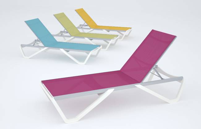 Шезлонг-лежак металлический Wave антрацит, белый 1910х715х300 мм Шезлонг-лежак металлический Wave антрацит, белый 1910х715х300 мм