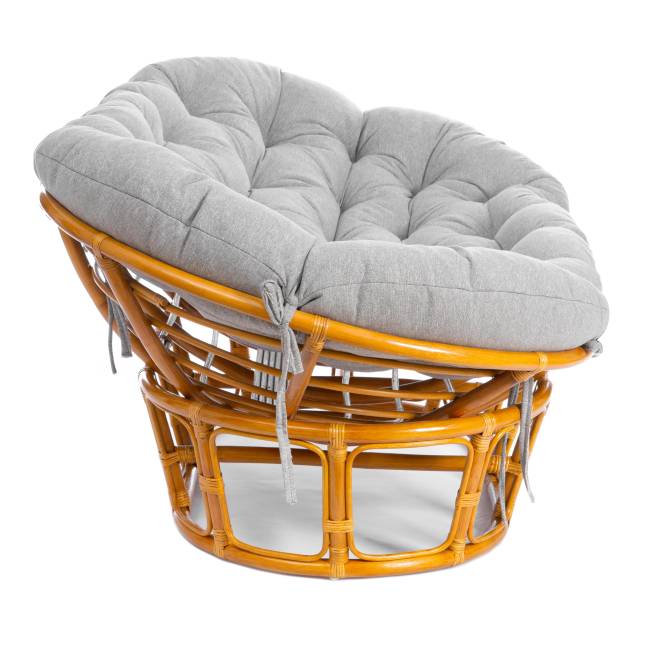 Диван Мамасан/Mamasan (23/02 W) /с подушкой/ 169х102х80см, пекан орех, матрац 182х119см, ткань серо-бежевая 3м 16/2 Pecan (орех)