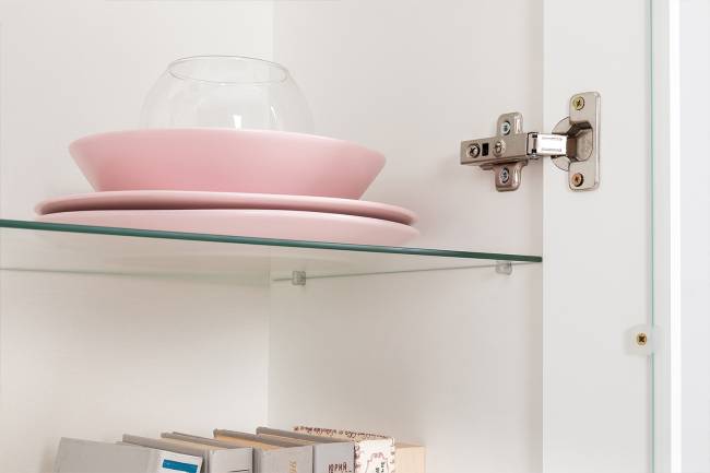 Два комода для аппаратуры с полками и пенал со стеклом Валенсия цвет белый шагрень Два комода для аппаратуры с полками и пенал со стеклом Валенсия цвет белый шагрень