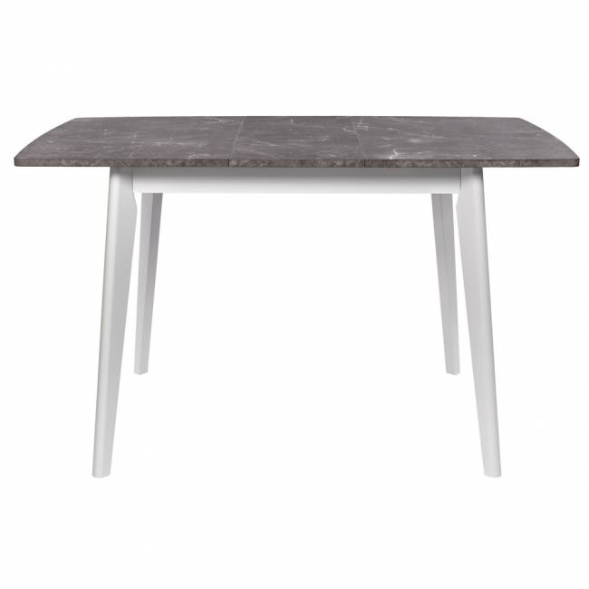 Стол Oslo раскладной 120-160x80x76см, Мрамор Сиена, белый