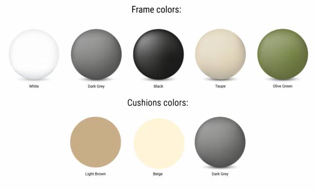 Комплект пластиковой мебели Portofino Lounge белый, светло-коричневый