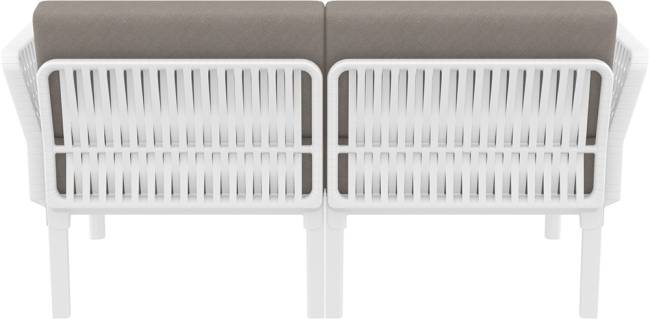 Комплект пластиковой мебели Portofino Lounge белый, светло-коричневый