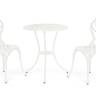 Комплект Secret de Maison Вальс Цветов/Waltz of Flowers (стол+2 стула) алюминиевый сплав, D60/H67, 52х40х89см, античный белый butter white алюминиевый сплав