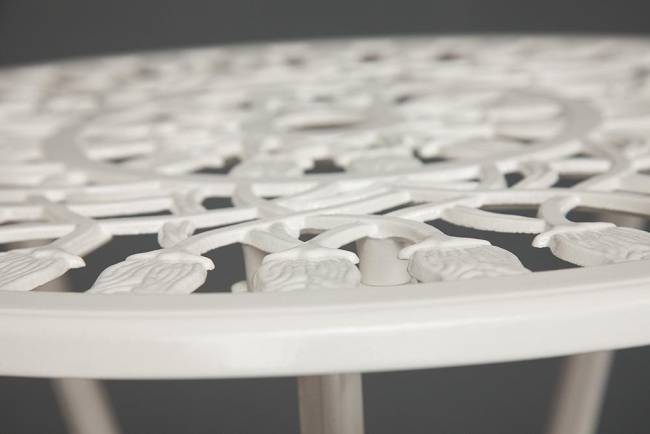 Комплект Secret de Maison Вальс Цветов/Waltz of Flowers (стол+2 стула) алюминиевый сплав, D60/H67, 52х40х89см, античный белый butter white алюминиевый сплав