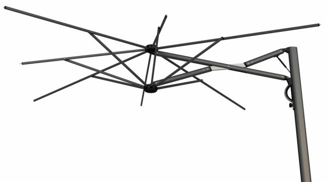 Зонт профессиональный 3х4 м Astro Carbon графит, слоновая кость 3000х4000 мм