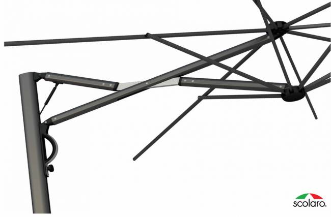 Зонт профессиональный 3х4 м Astro Carbon графит, слоновая кость 3000х4000 мм