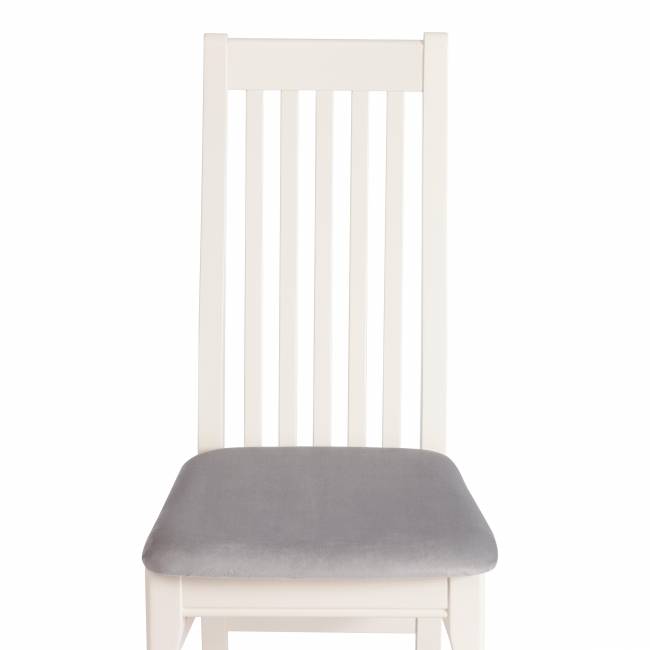 Стул DOLCE мягкое сидение бук, 40х46х100см, ivory white, велюр Tenerife Ultimate grey белый бук