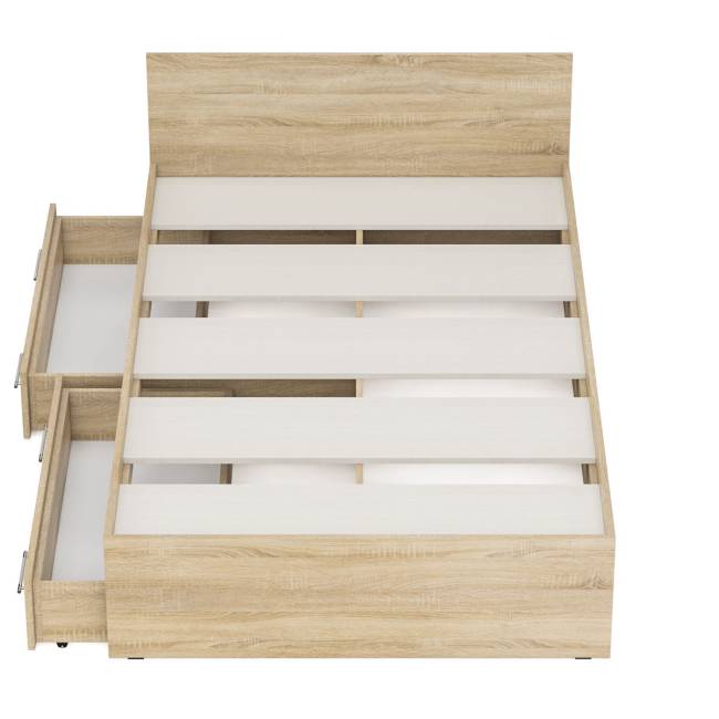 Кровать с ящиками Стандарт 1200 цвет дуб сонома Кровать с ящиками Стандарт 1200 цвет дуб сонома